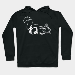 Brush hiragana Neko cat - white variant Hoodie